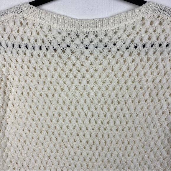 Zara Cream Loose Weave Pullover Sweater Size Medium - Picture 7 of 7